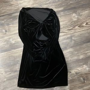 Black cutout mini dress